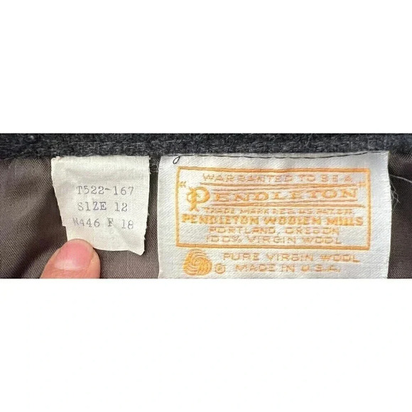 Vintage Pendleton 100% Virgin wool pencil skirt size 12 made in the USA - Picture 5 of 5